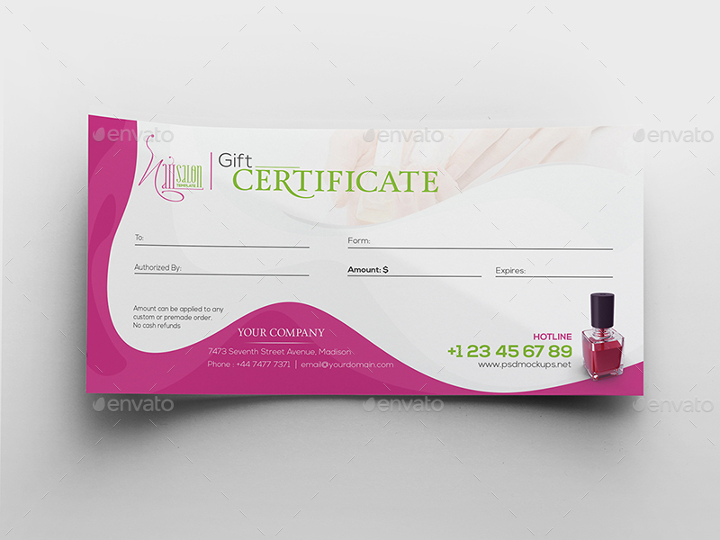 nail salon gift certificate and business card template by salon gift certificate templates